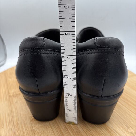 Clarks Women's Emslie Boot Size 9.5 Block Heel Bootie Shootie Black Leather - Picture 6 of 11